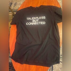 TALENTLESS Black Crew Neck Tee
